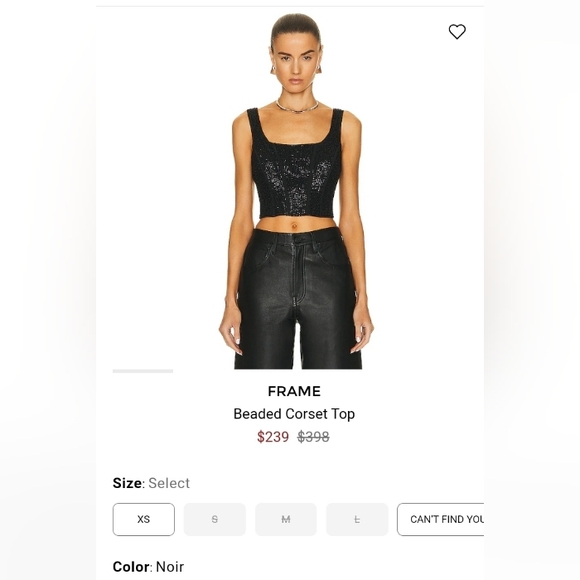 - Frame Beaded Corset Top NWT Sz XS - Picture 1 of 10